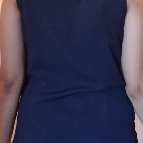 Sung by Alfred Sung Navy Blue Size Small Top - Picture 4 of 4